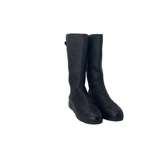 Tsbuo black boots size extra light mid calf boots size 8 - Picture 2 of 16